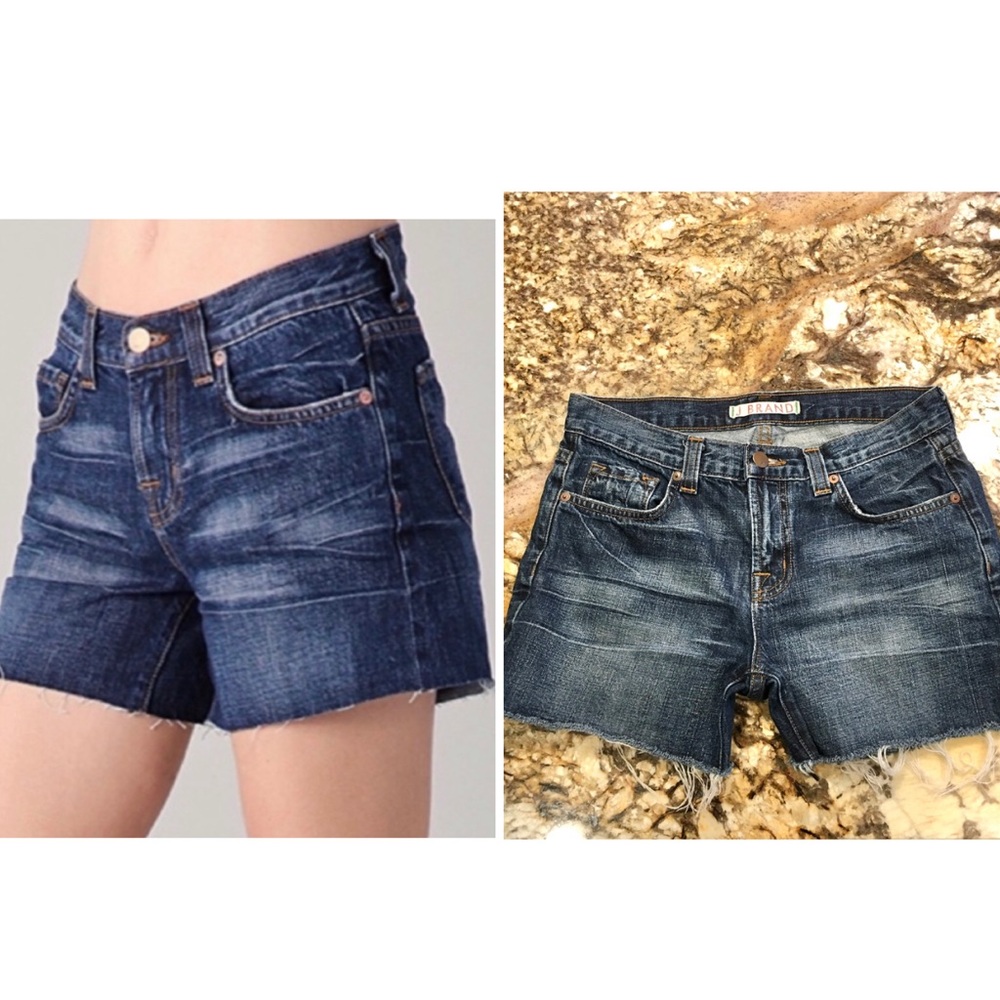 J Brand Scorpio Raw Hem Cuttoff Denim Shorts